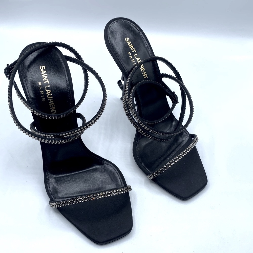 Opyum YSL Strass Ankle-Strap Sandals